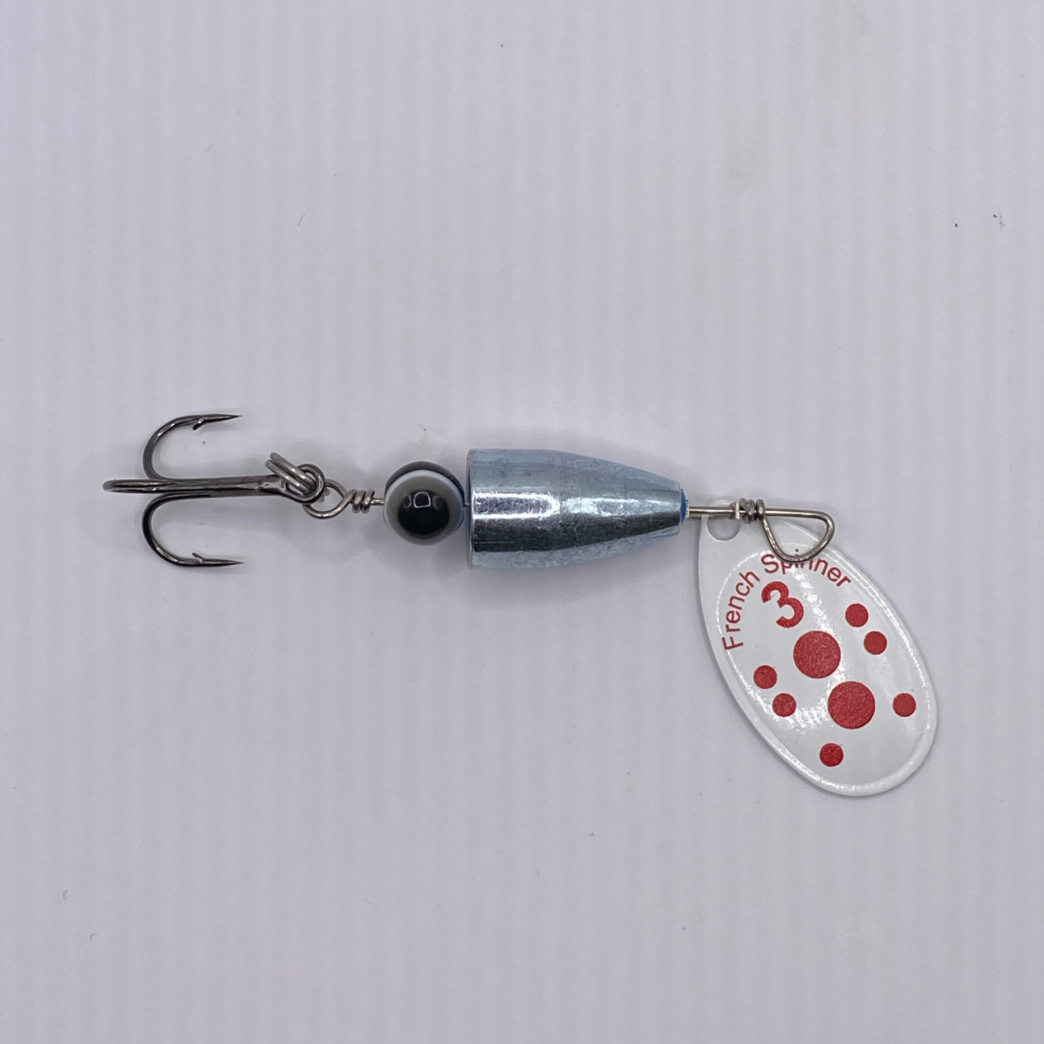 10 Gram Bell Spin White Red Dot